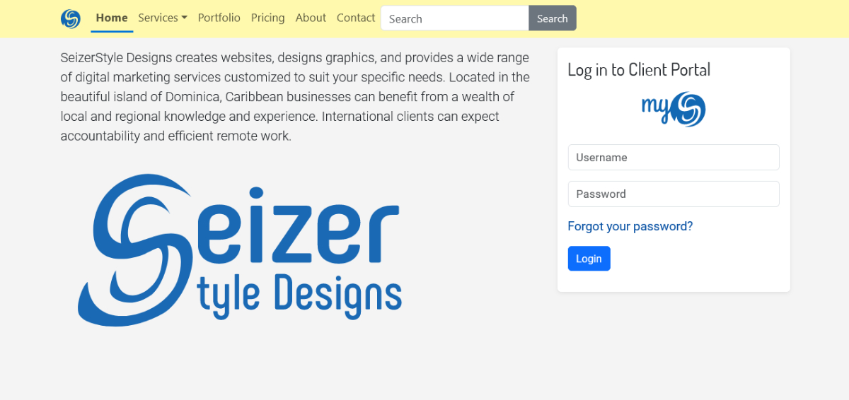 SeizerStyle Designs Website